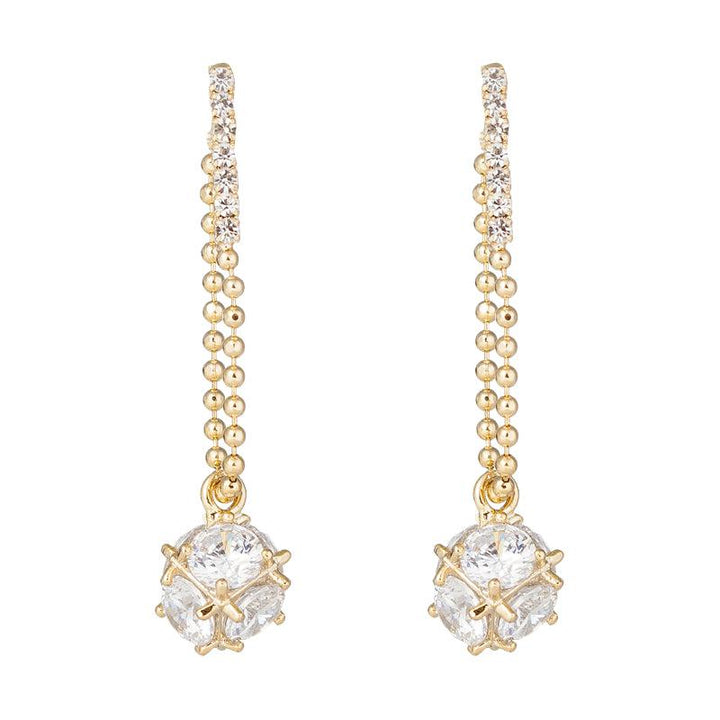 Long Zircon Earrings