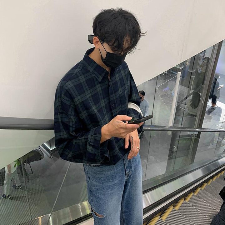 Long-sleeved Plaid Shirt