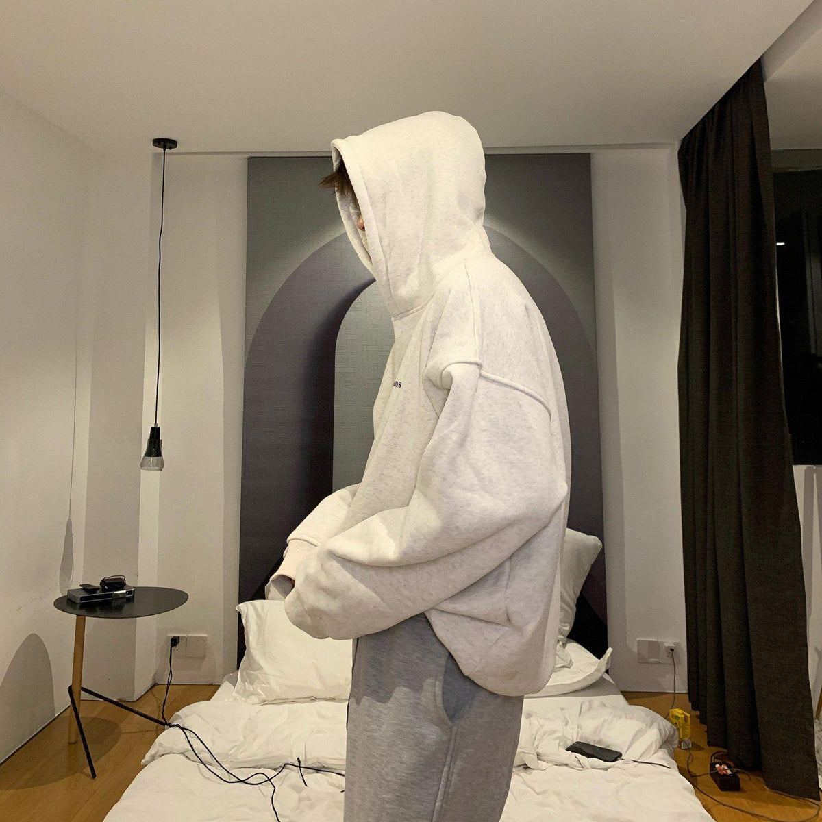 Loose Hooded Sweatshirt