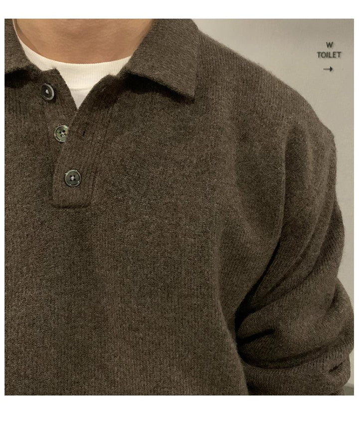 Loose Knit Polo Shirt