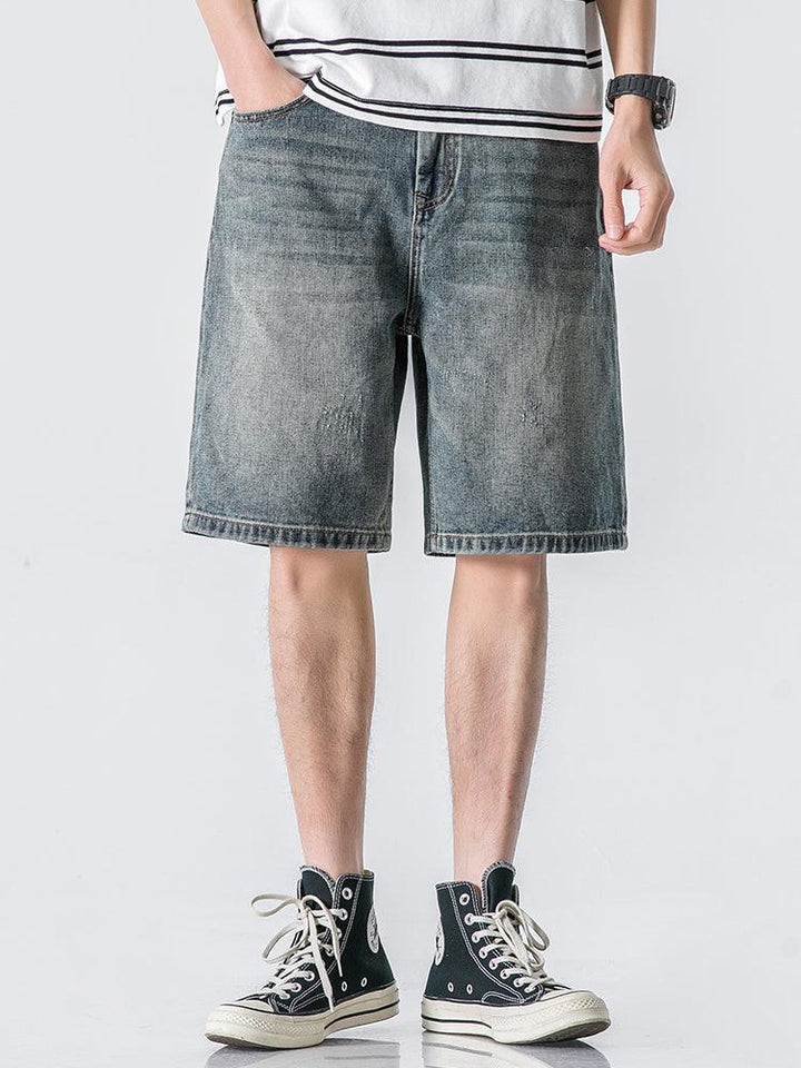 Loose Wide-leg Denim Shorts