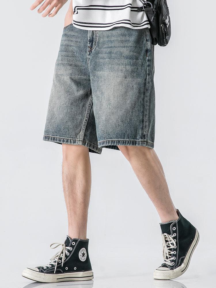 Loose Wide-leg Denim Shorts