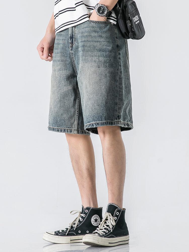 Loose Wide-leg Denim Shorts