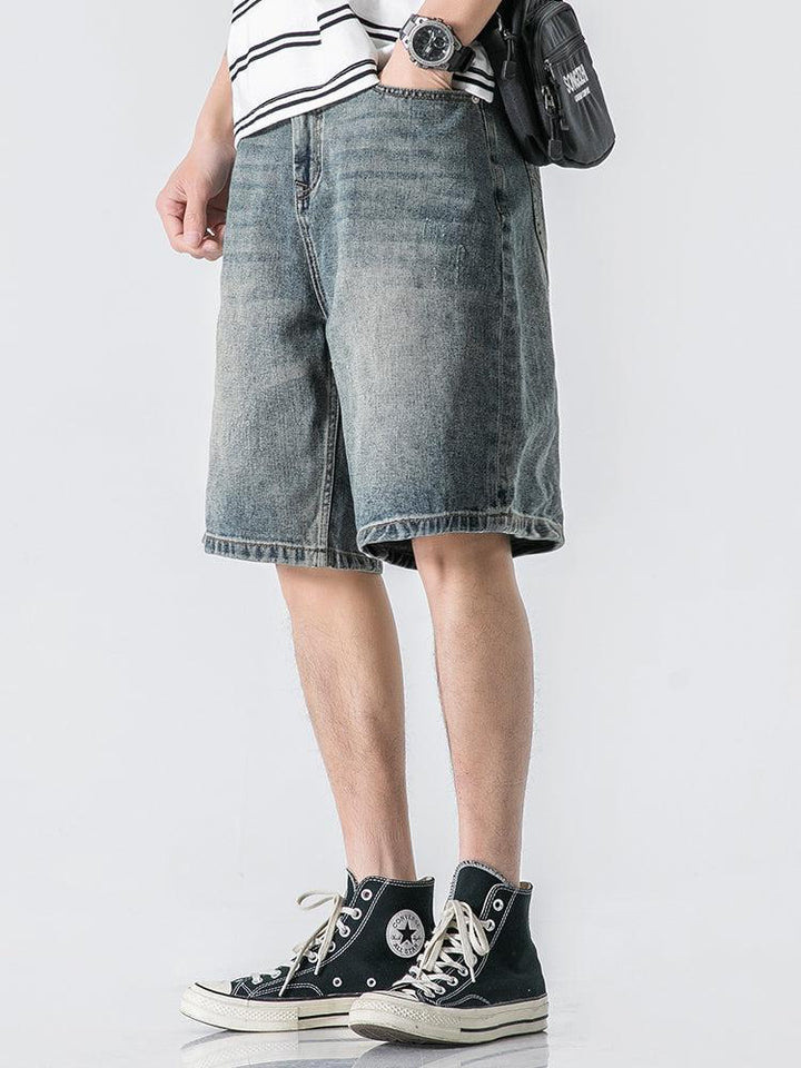 Loose Wide-leg Denim Shorts