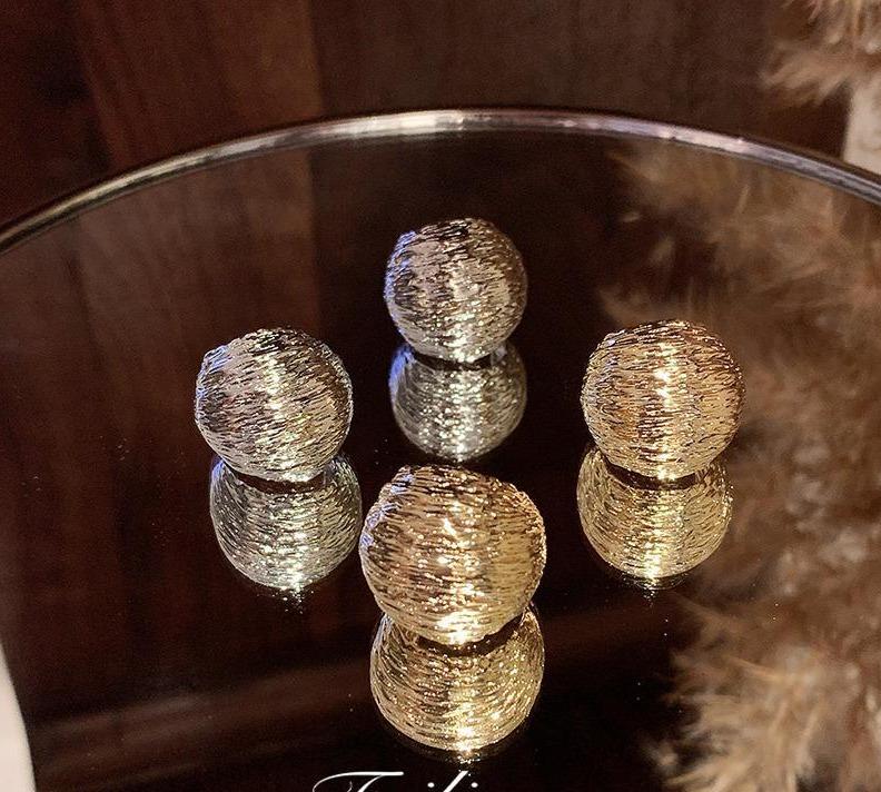 Metal Ball Earrings