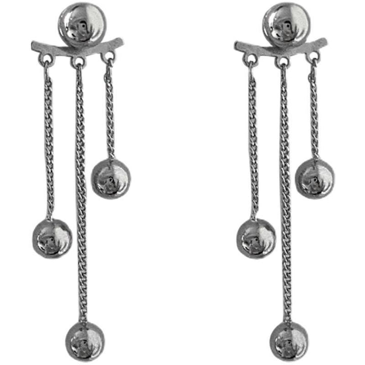 Metal Ball Tassel Earrings