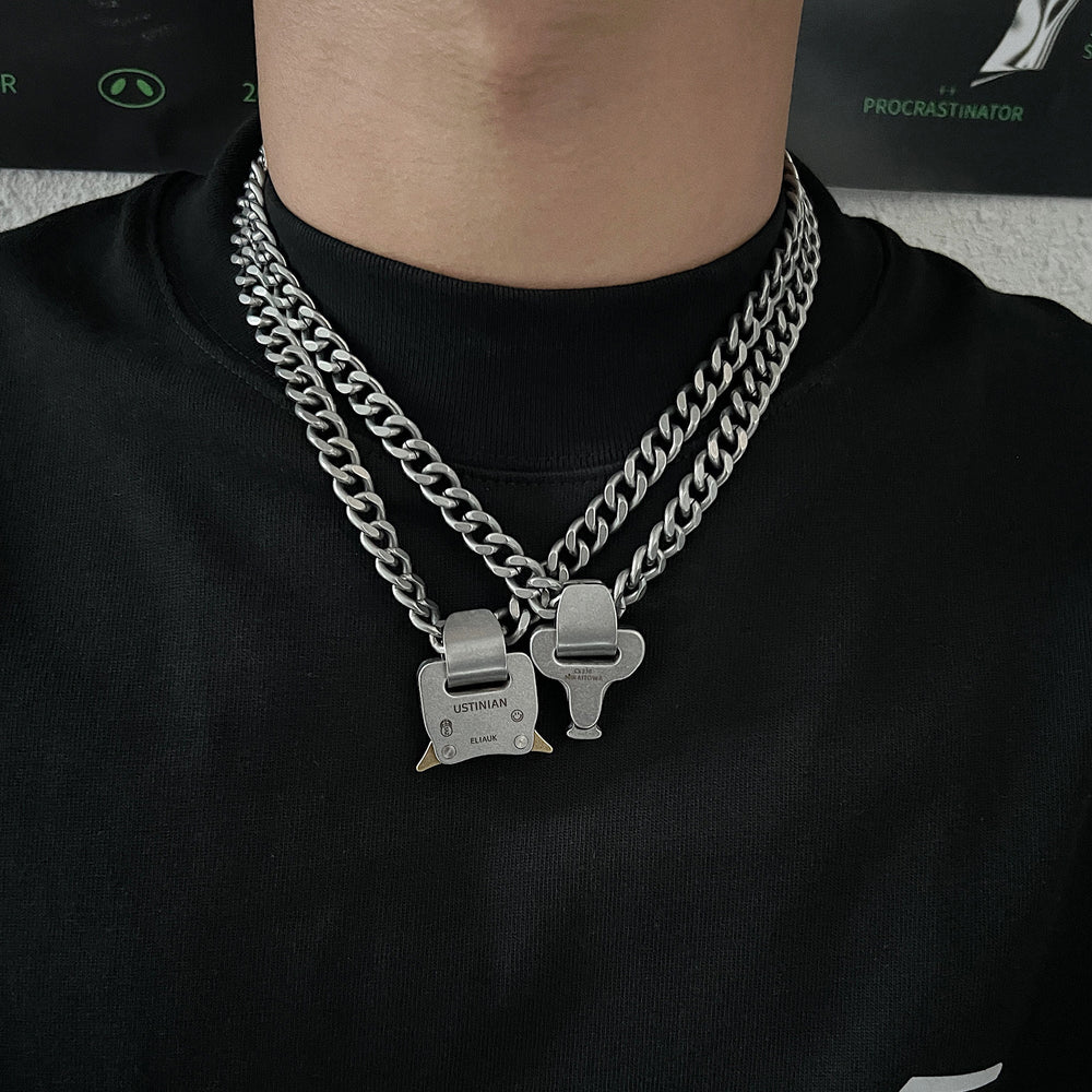 Metal Lock Pendant Necklace