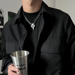 Metal Lock Pendant Necklace