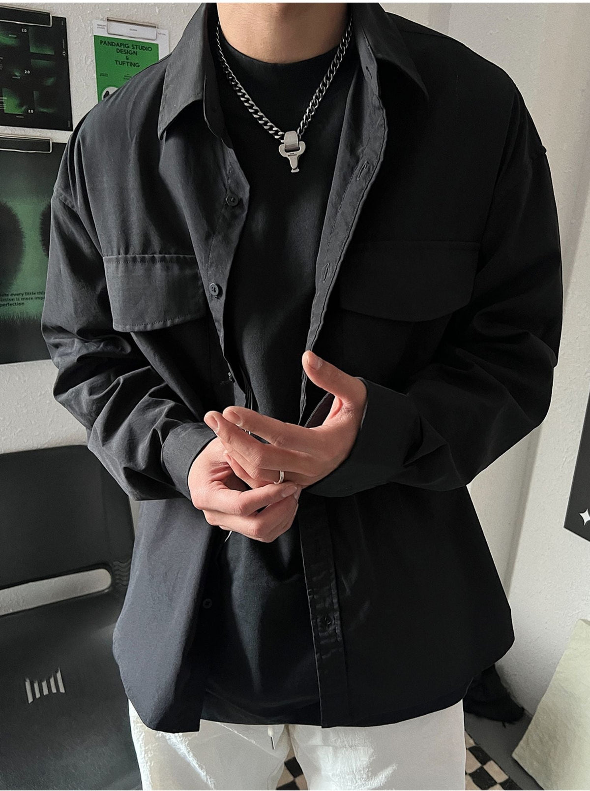 Metal Lock Pendant Necklace