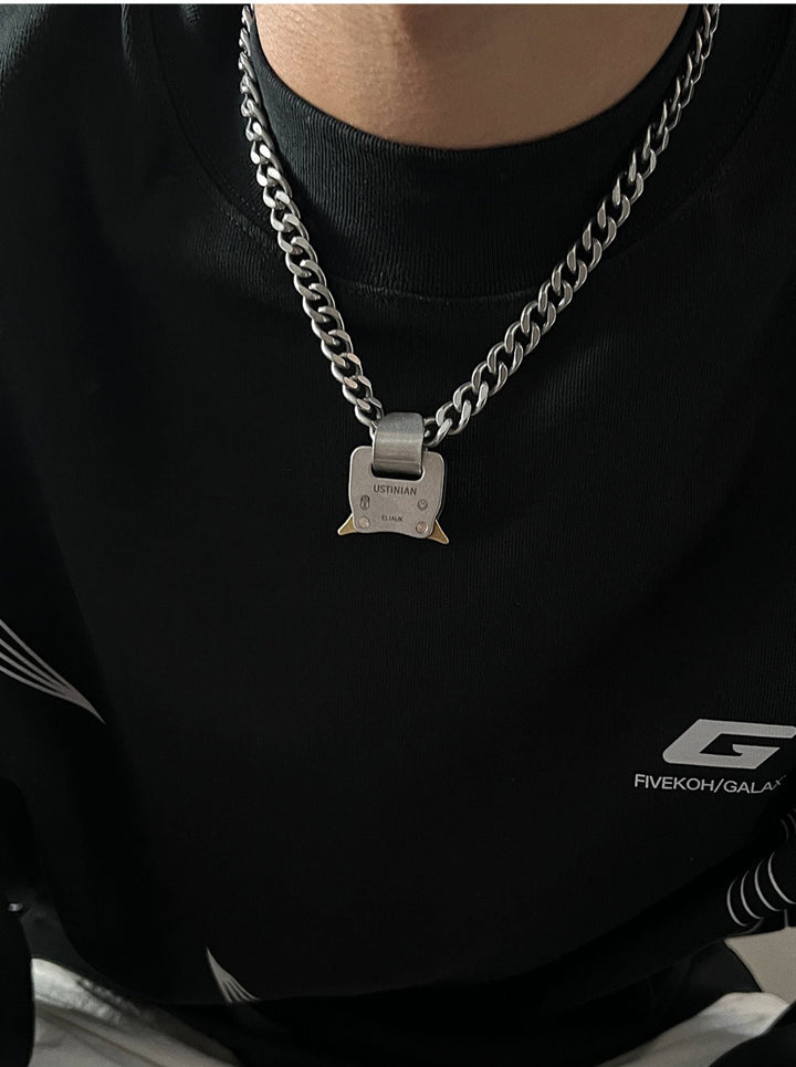 Metal Lock Pendant Necklace