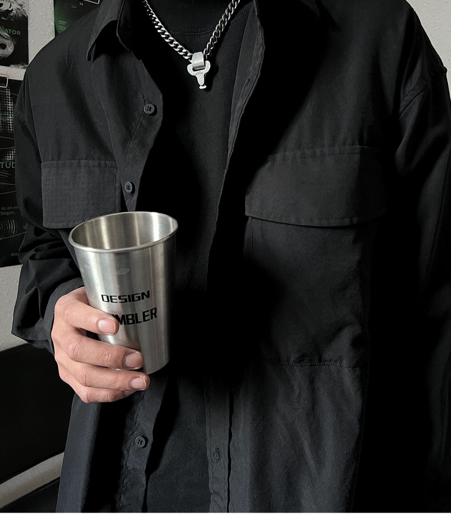 Metal Lock Pendant Necklace