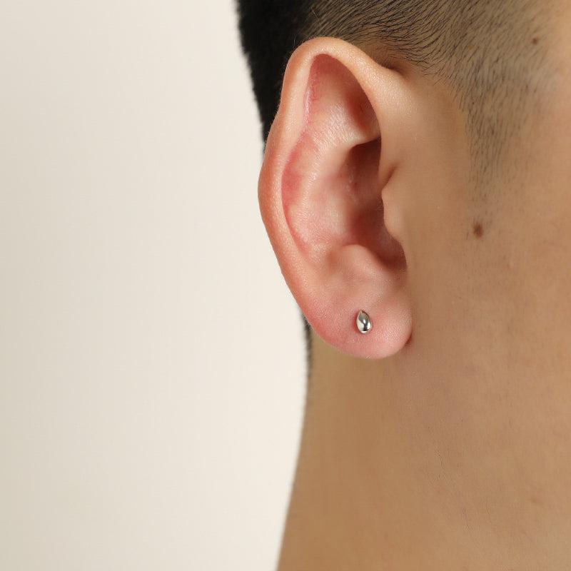 Metal Water Drop Stud Earrings