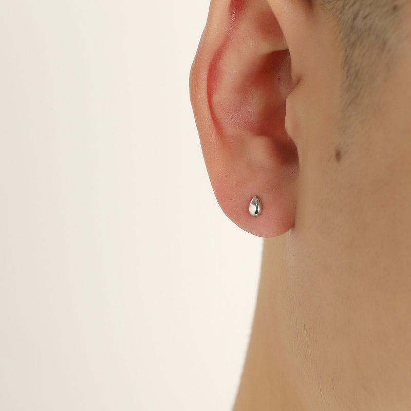 Metal Water Drop Stud Earrings