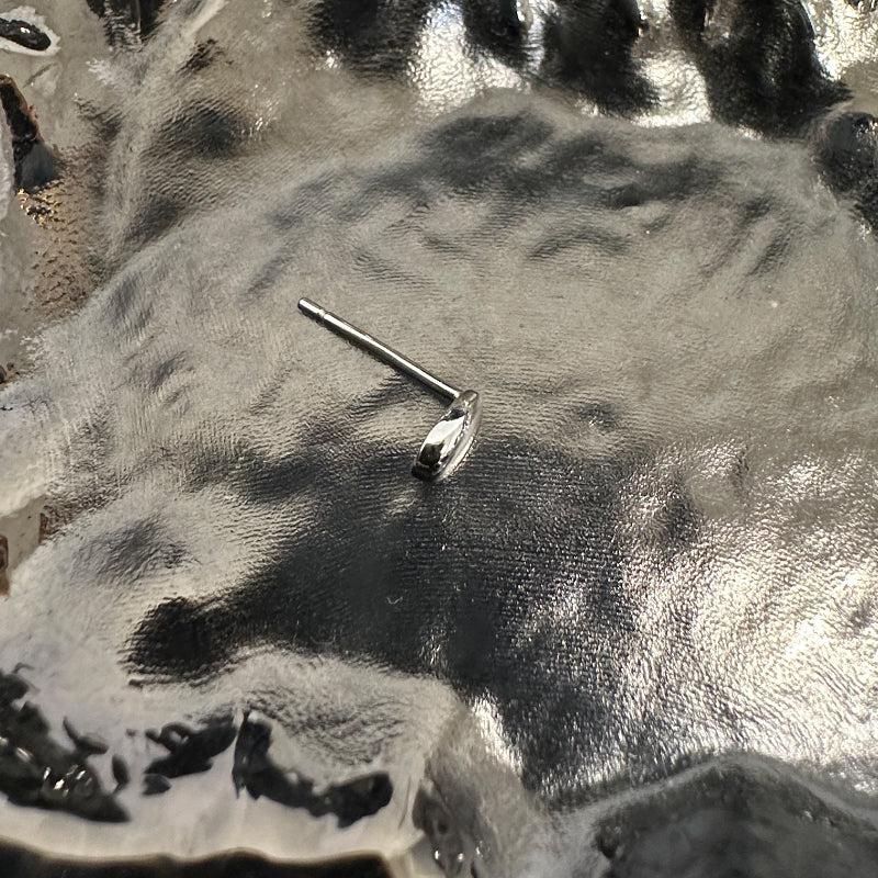 Metal Water Drop Stud Earrings