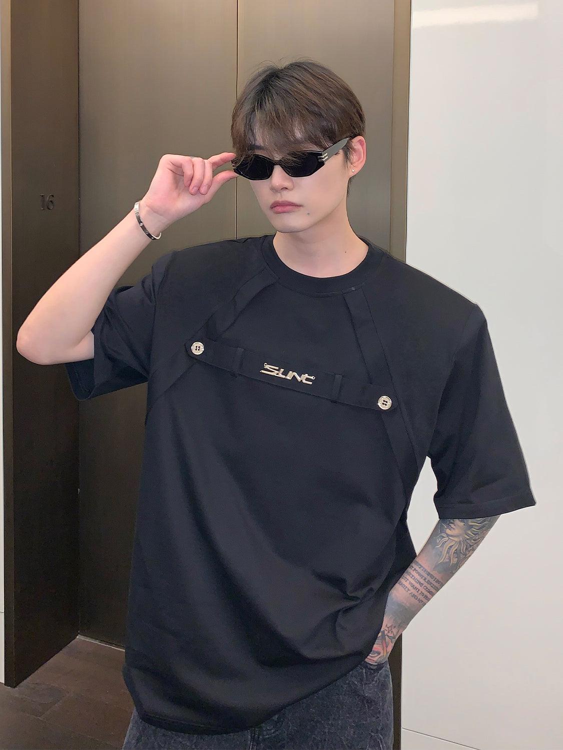 Metallic Alphabet Short Sleeve T-Shirt