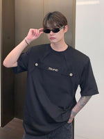 Metallic Alphabet Short Sleeve T-Shirt