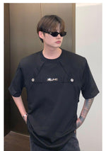 Metallic Alphabet Short Sleeve T-Shirt