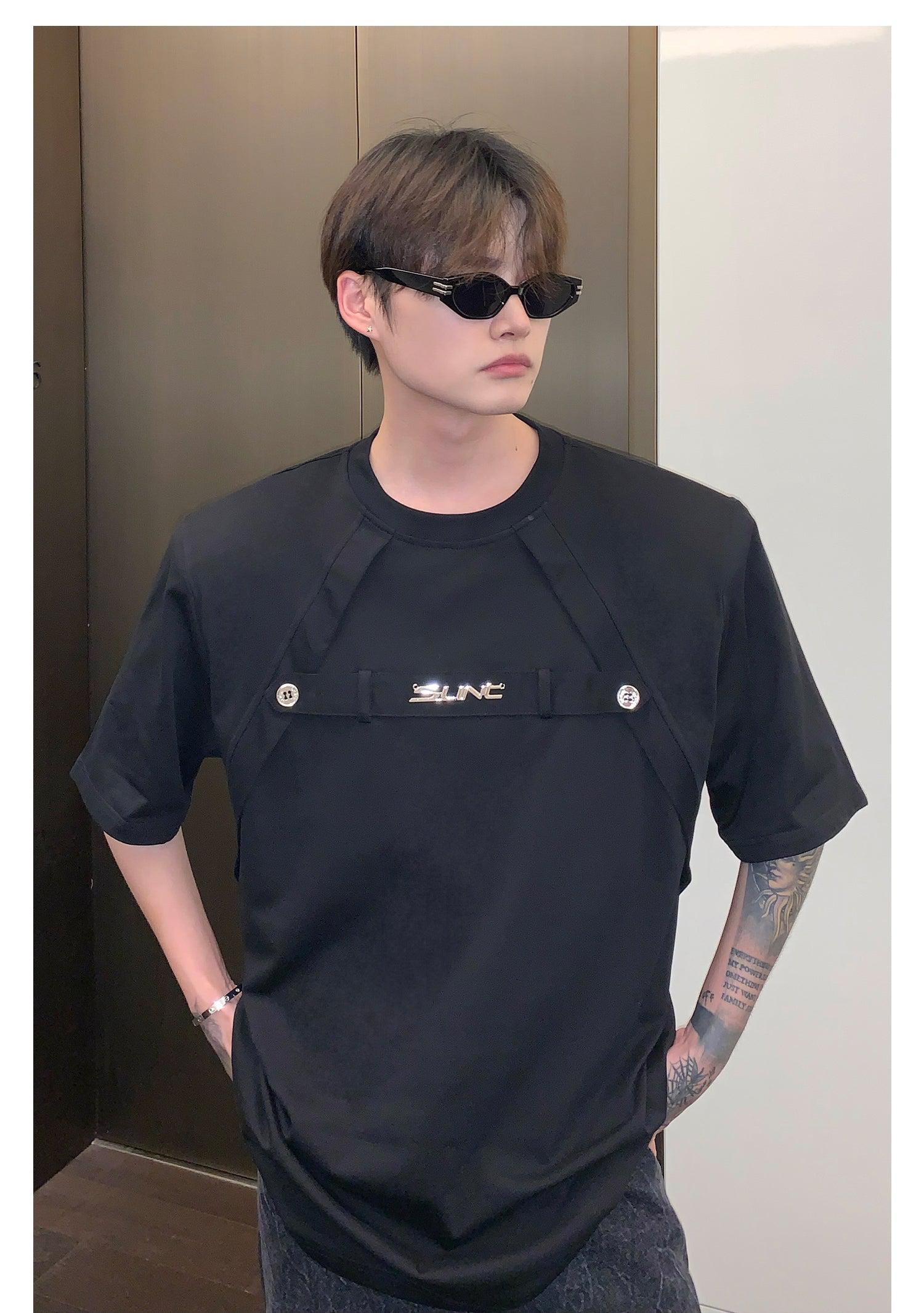 Metallic Alphabet Short Sleeve T-Shirt