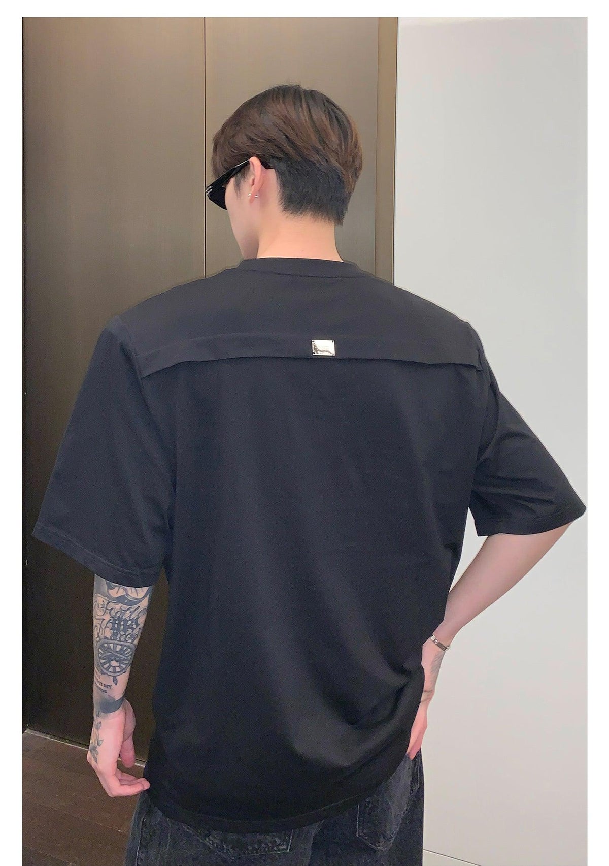 Metallic Alphabet Short Sleeve T-Shirt