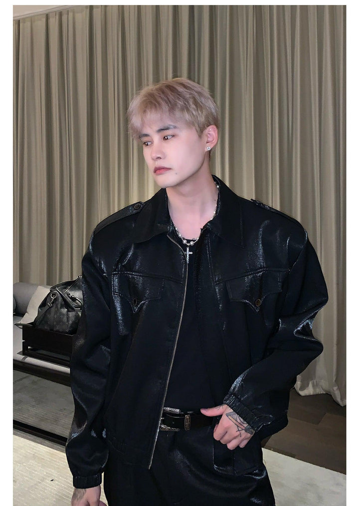 Metallic Sparkly Jacket & Pants Set