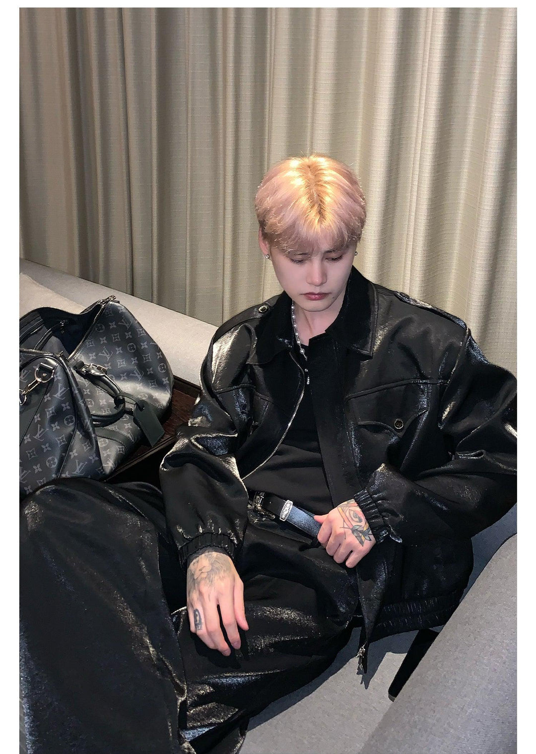 Metallic Sparkly Jacket & Pants Set