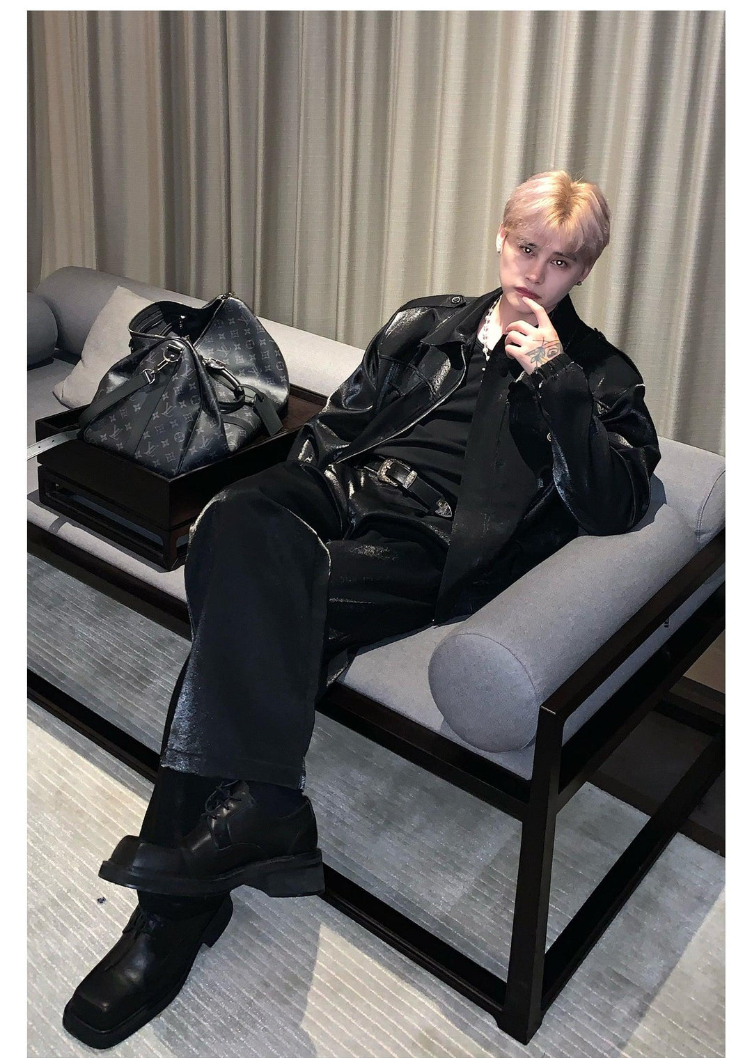 Metallic Sparkly Jacket & Pants Set