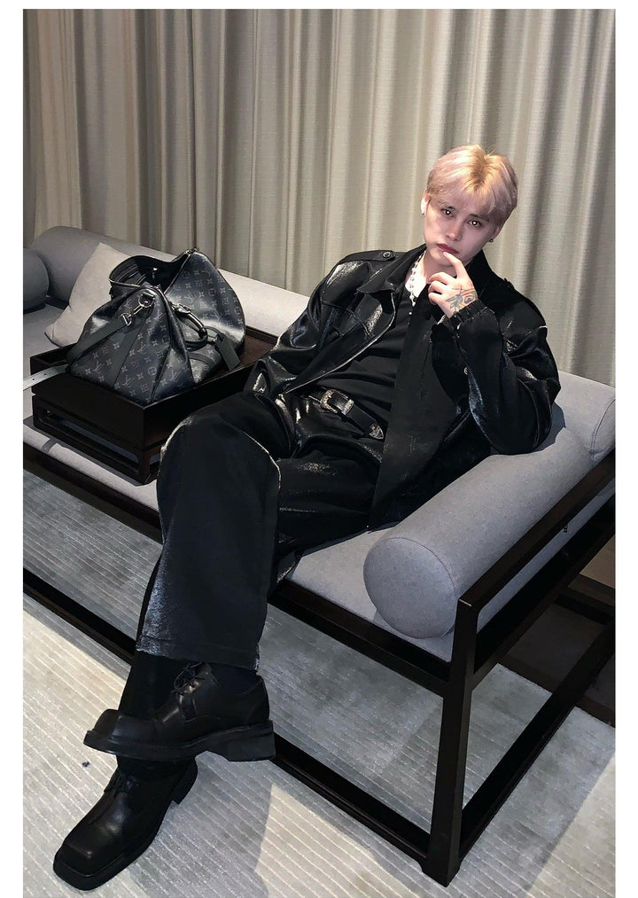 Metallic Sparkly Jacket & Pants Set
