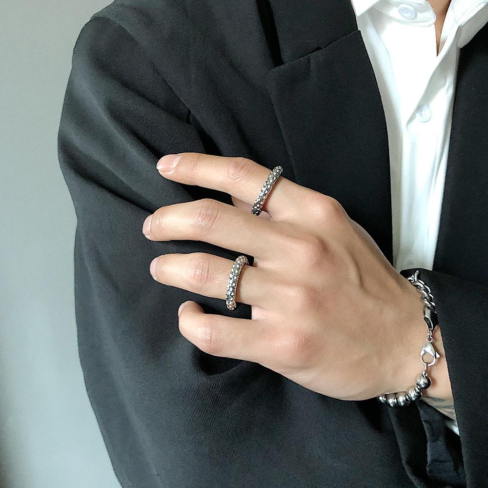 Meteorite Texture Retro Ring