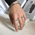 Meteorite Texture Retro Ring