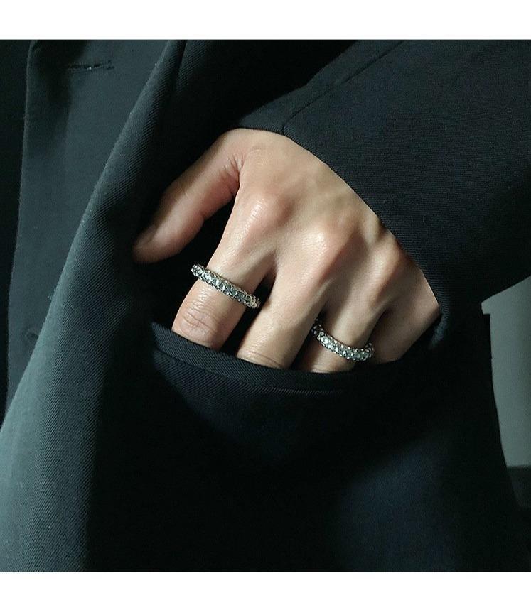 Meteorite Texture Retro Ring