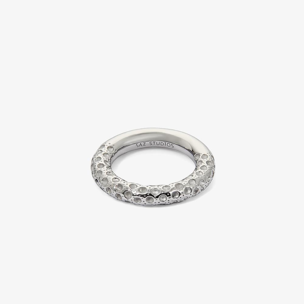 Meteorite Texture Retro Ring