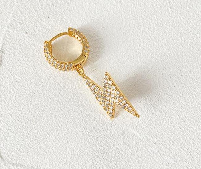 Micro-Set Zircon Hoop Earrings