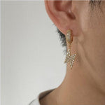 Micro-Set Zircon Hoop Earrings