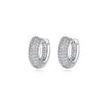 Micro-Set Zircon Hoop Earrings