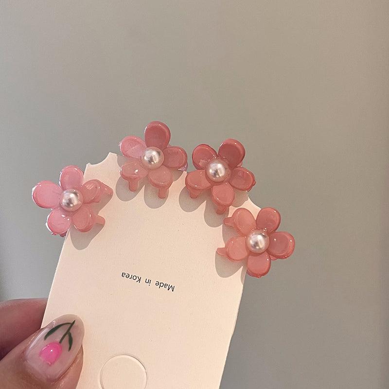 Mini Candy Color Flower Hair Clips