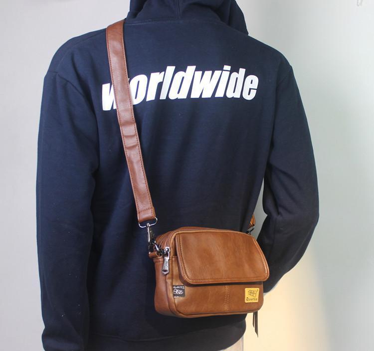 Multi-Pocket Pu Shoulder Bag