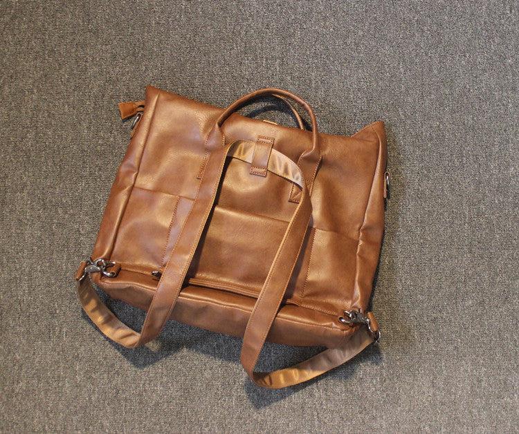 Multipurpose Pu Leather Laptop Bag