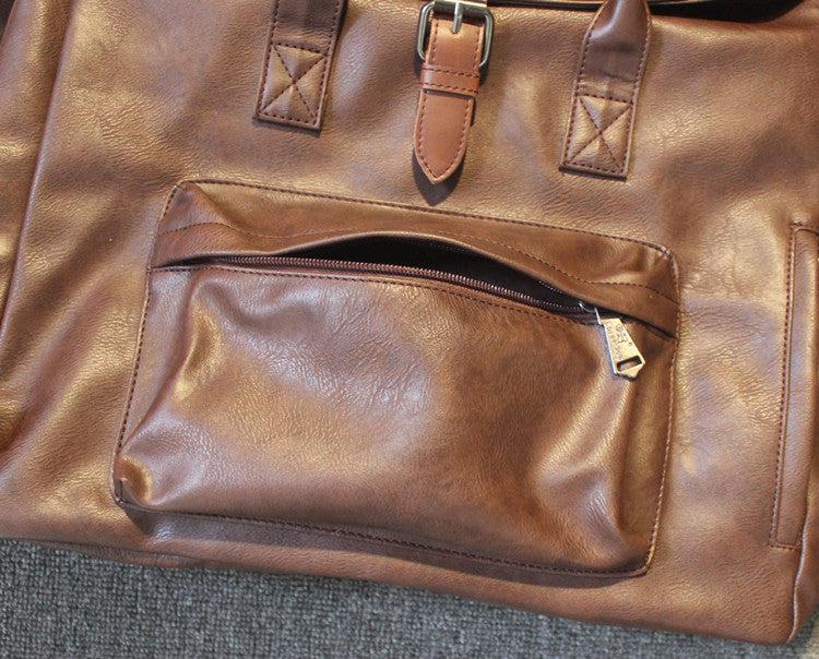 Multipurpose Pu Leather Laptop Bag