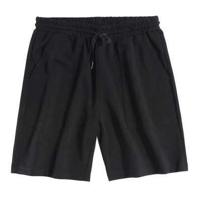 Black tooling shorts male tide brand INS Hong Kong wind summer thin ice silk casual pants loose sports five pants