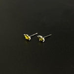 Olive Green Stud Earrings