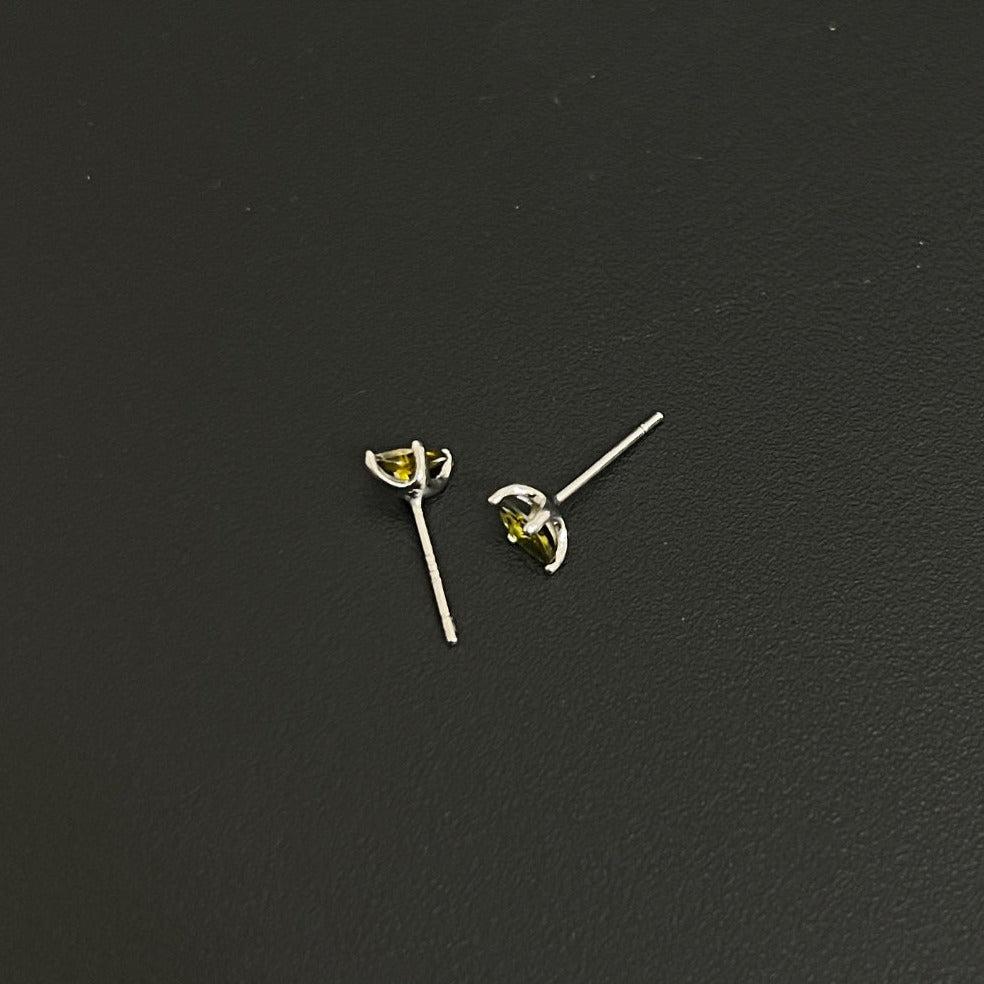 Olive Green Stud Earrings