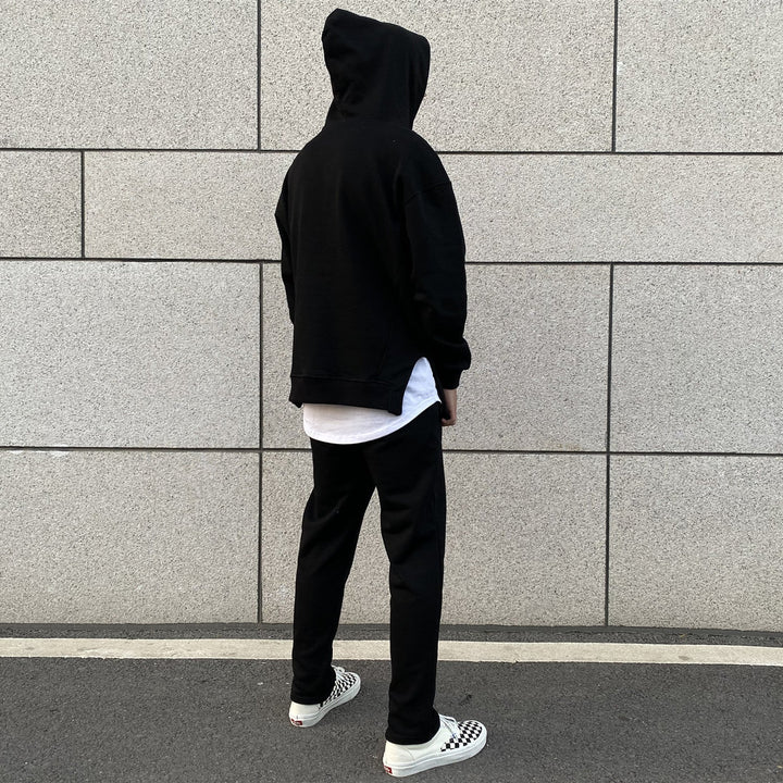 Oversize Side Slit Hooded Sweater