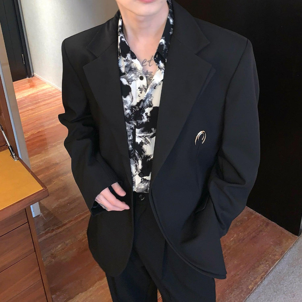Oversized Black Two Piece Blazer