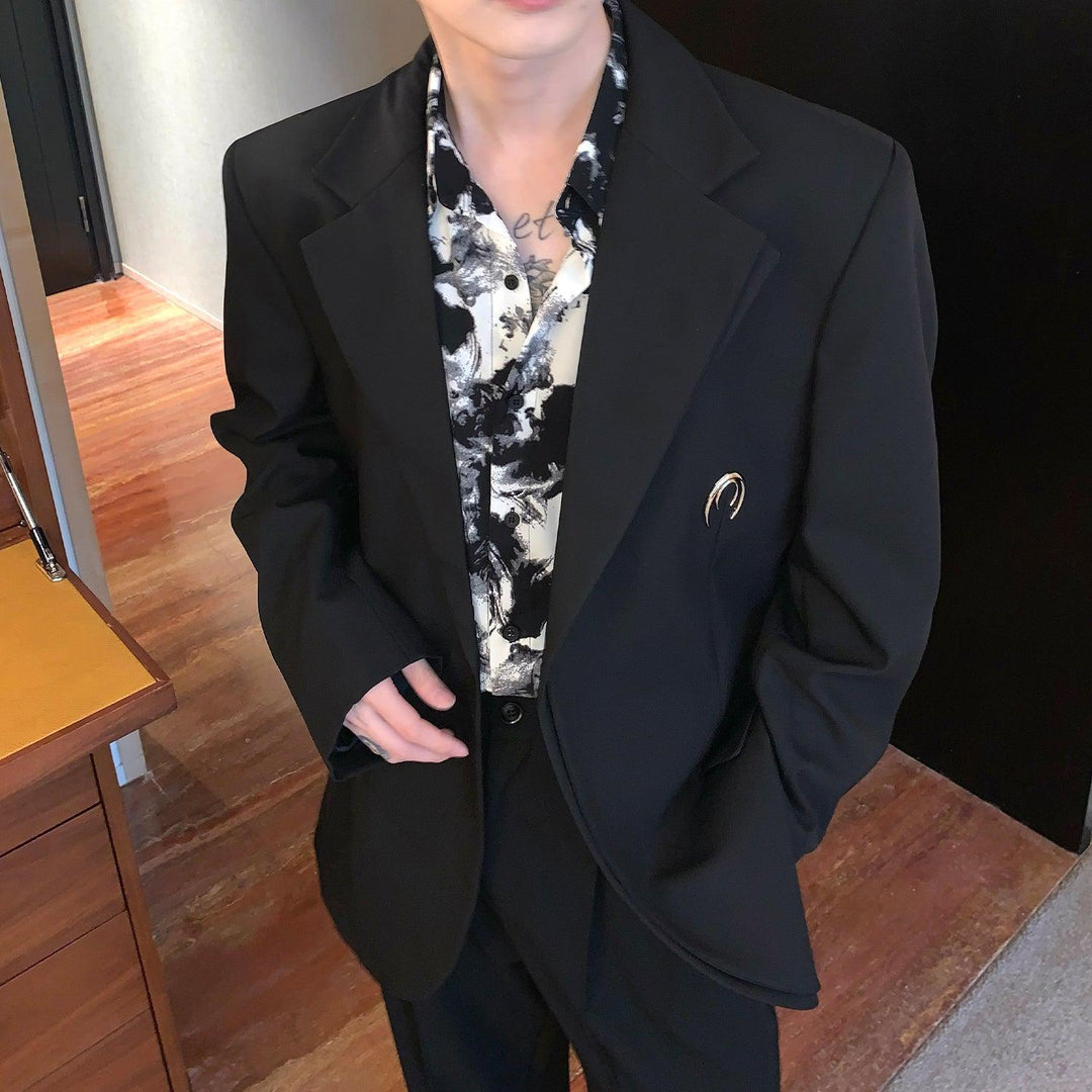 Oversized Black Two Piece Blazer