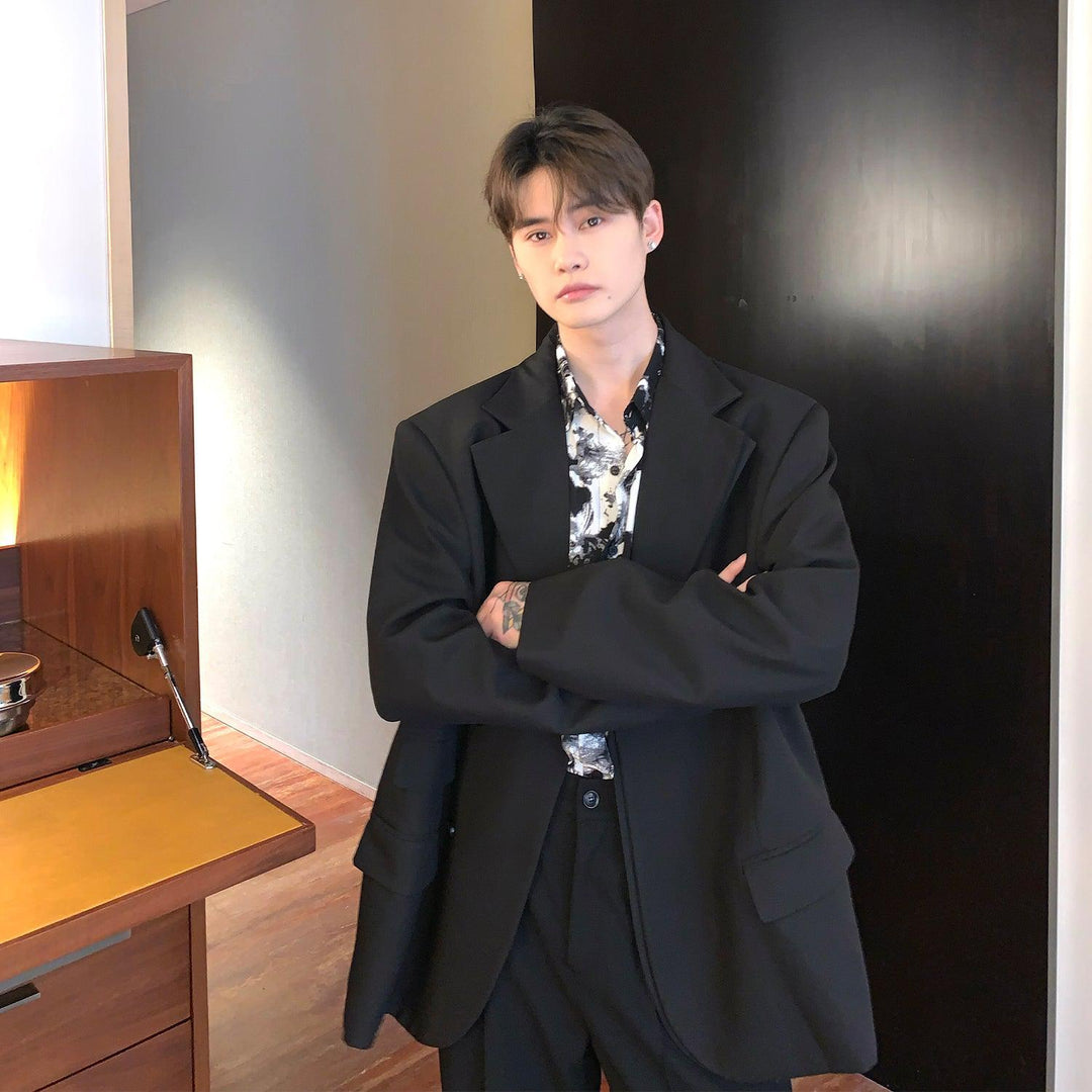 Oversized Black Two Piece Blazer