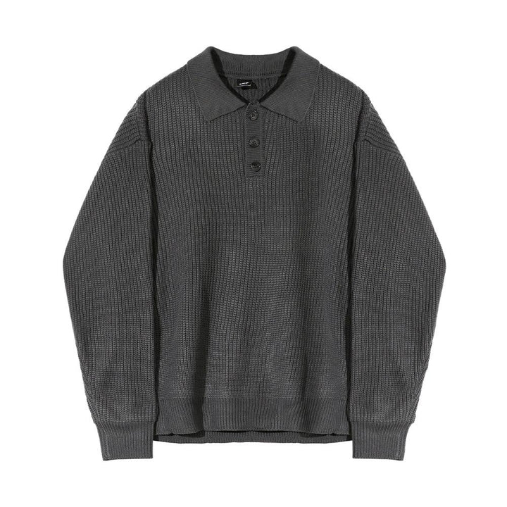 Oversized Knit Polo Shirt