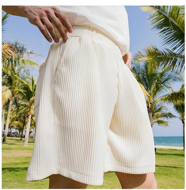 Oversized Pleated Shorts