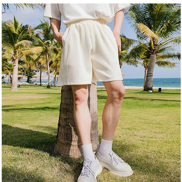 Oversized Pleated Shorts
