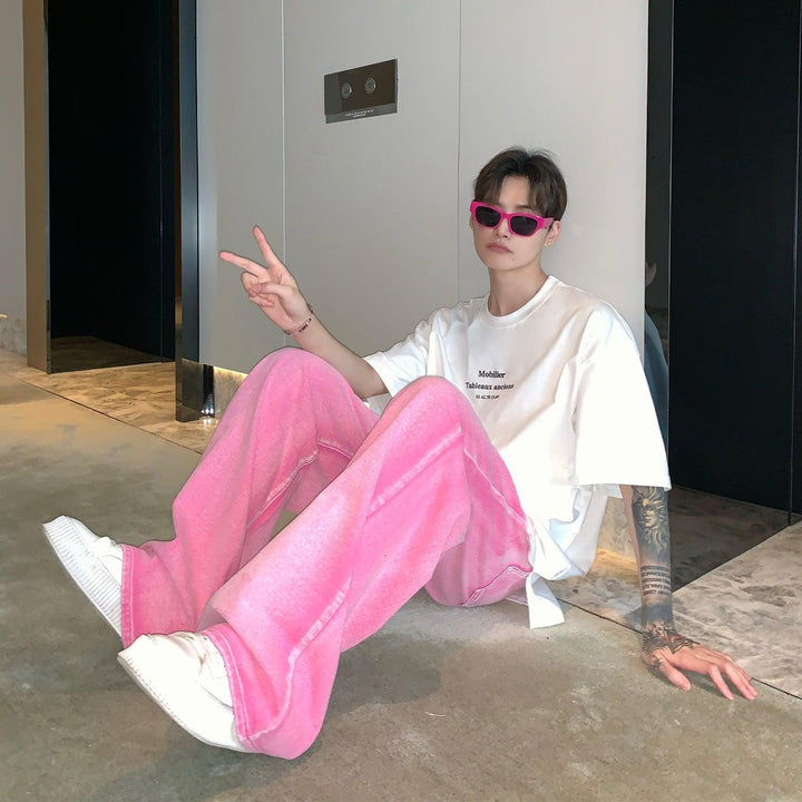 Oversized Text Print T-shirt