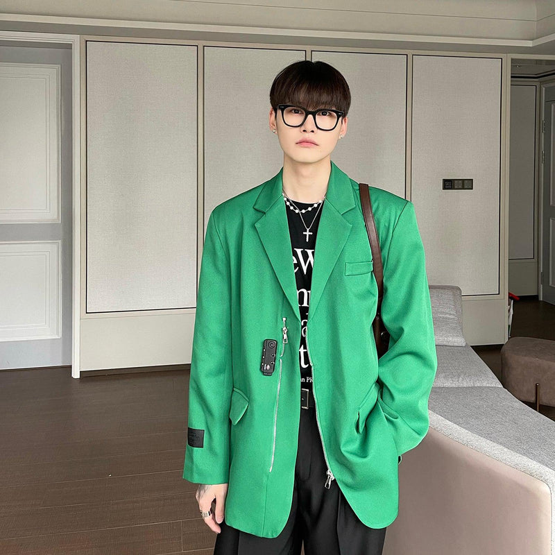 Oversized Zipper Blazer – The Korean Fashion